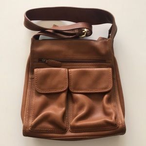 Fossil Leather Messenger Bag